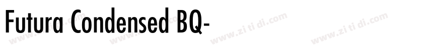Futura Condensed BQ字体转换